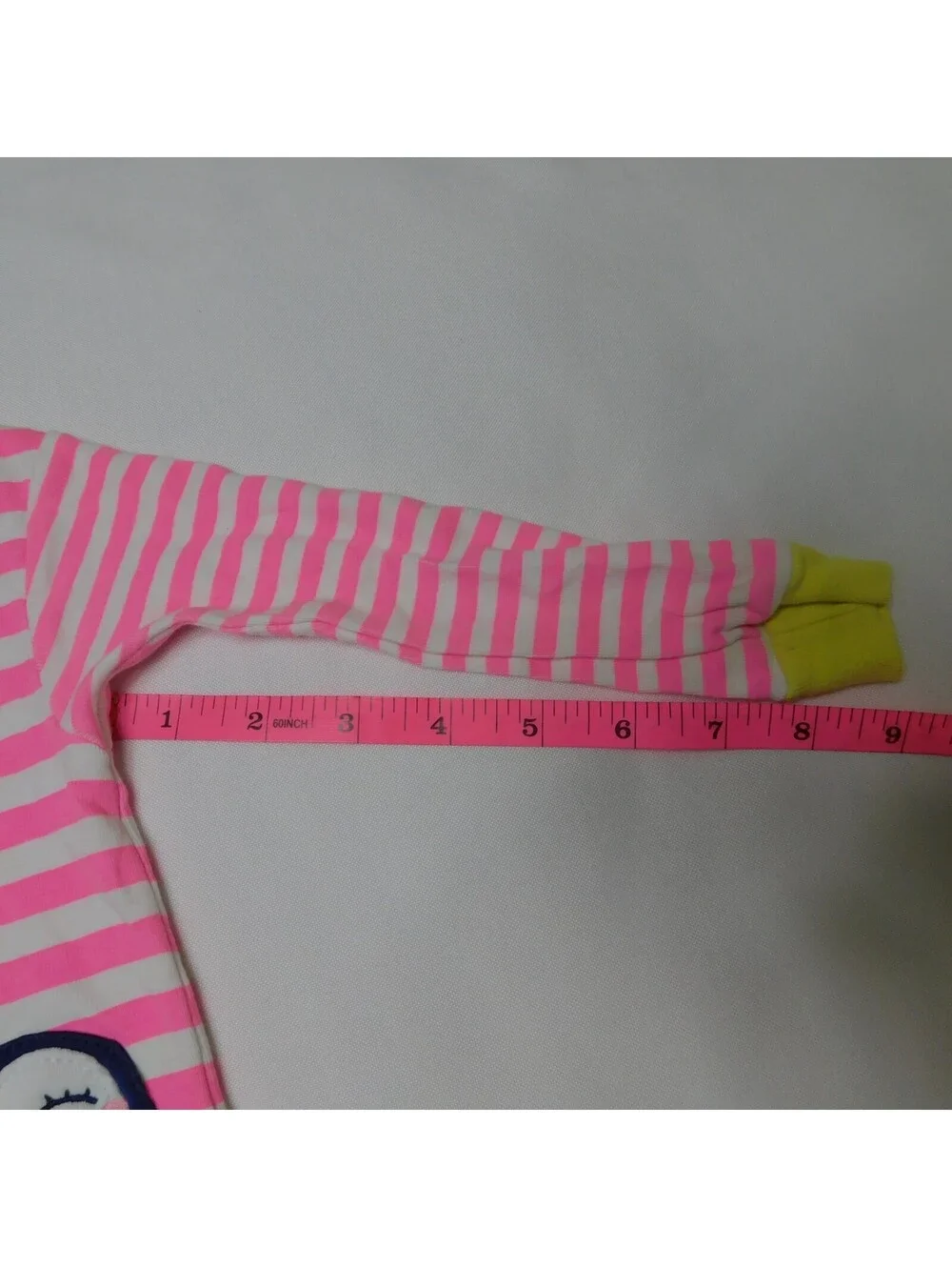 Carters Baby Girl Footed Pajamas 18M 18 Months Pink White Striped Toucan Sleeper